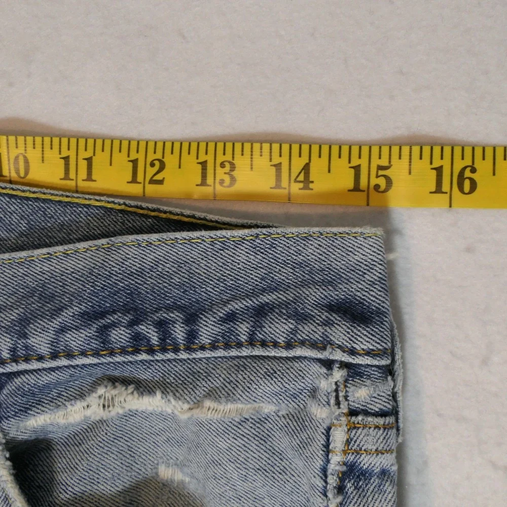 Levi's Mens 505 Jeans 30x32 Blue Distressed Grunge Workwear Rugged Heritage Alt